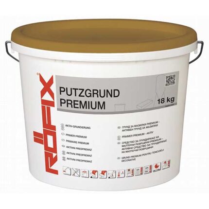 Grund activ ROFIX Putzgrund Premium este un grund gata de utilizare, pigmentat, fără solvenți, amorsă/impregnare - grund combinat.