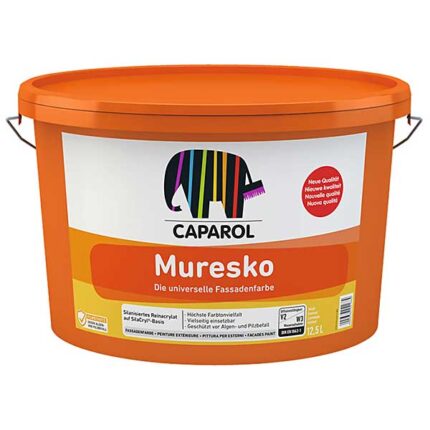 Vopsea exterior Caparol Muresko SilaCryl este o vopsea de fațadă pur acrilică pe bază de tehnologie SilaCryl®, cu capacitate de difuzie și foarte hidrofug în același timp, nuanțabilă într-un spectru larg de culori.
