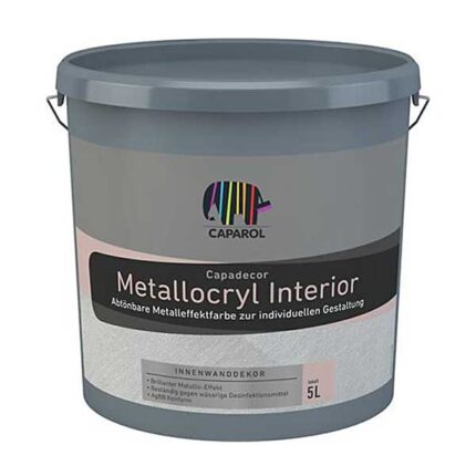 Vopsea metalizata Caparol Metallocryl Interior este o vopsea lucioasă de dispersie, cu aspect metalizat, pentru interior.